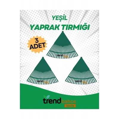 PLASTİK YEŞİL BAHÇE TIRMIĞI (3LÜ SET)