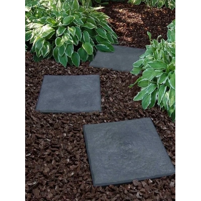 Taş Görünümlü Adım Taşı PVC Bahçe Yürüyüş Yolu Antrasit Renk