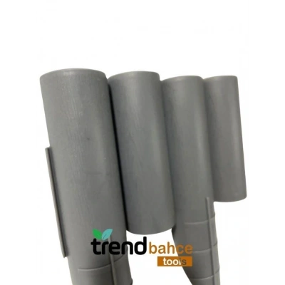 Trendbahce Ahşap Görünümlü Çim Bordürü 2.3 METRE Çim Ayırıcı Gri