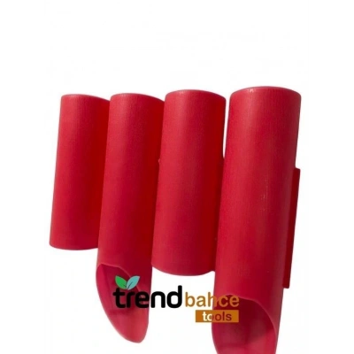 Trendbahce Ahşap Görünümlü Çim Bordürü 2.3 METRE Çim Ayırıcı Kırmızı