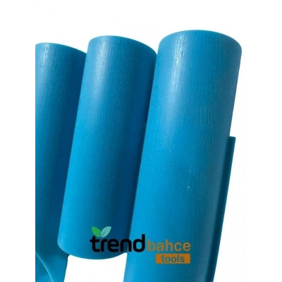 Trendbahce Ahşap Görünümlü Çim Bordürü 2.3 METRE Çim Ayırıcı Mavi