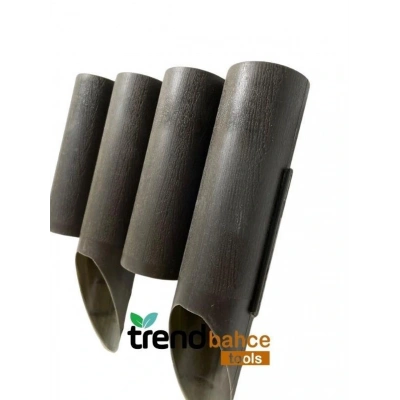 Trendbahce Ahşap Görünümlü Çim Bordürü 2.3 METRE Çim Ayırıcı Siyah