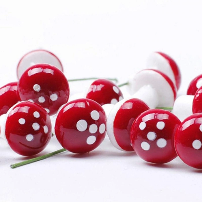 Kırmızı Beyaz Mantar Teraryum Minyatür Süsleme (25 ADET)