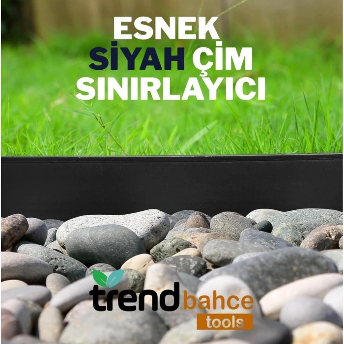Çim Sınırlayıcı Esnek 25 MT SİYAH Çim Ayırıcı