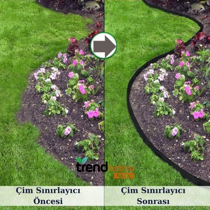 Çim Sınırlayıcı Esnek 25 MT YEŞİL Çim Ayırıcı
