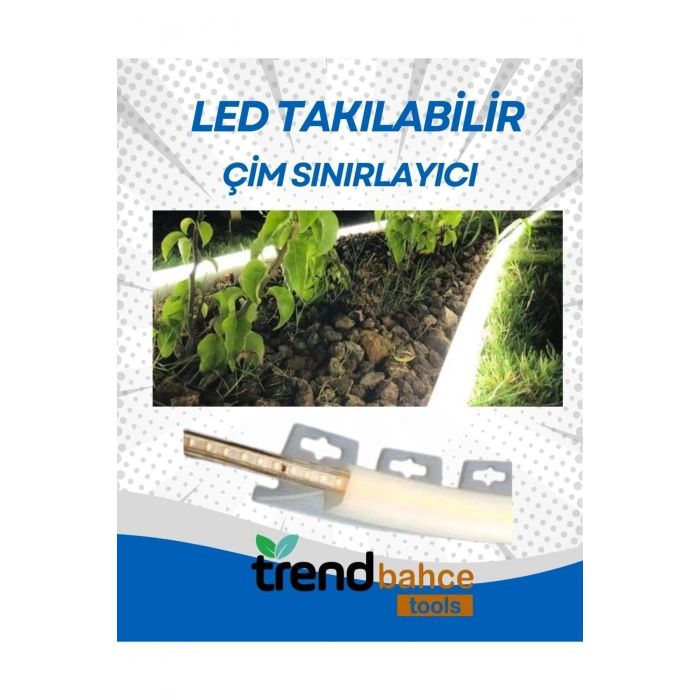 Led Takılabilir 10 mt Çim Sınırlayıcı + GÜN IŞIĞI Şerit Led + 1 Adet Bağlantı Fişi Seti