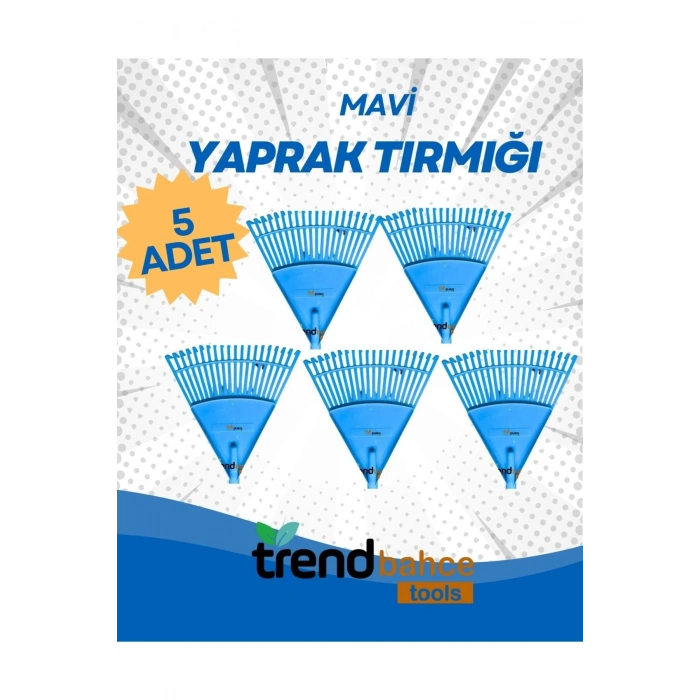 PLASTİK MAVİ BAHÇE TIRMIĞI (5 ADET)