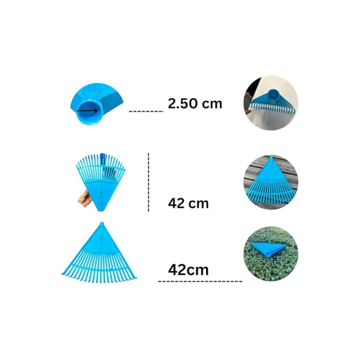 PLASTİK MAVİ BAHÇE TIRMIĞI (5 ADET)