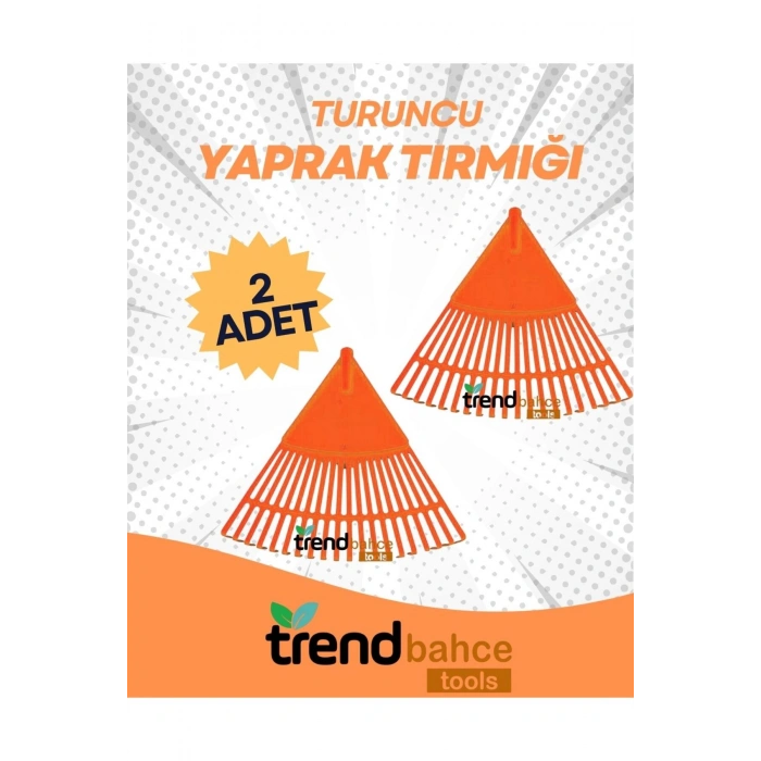 PLASTİK TURUNCU BAHÇE TIRMIĞI (2Lİ SET)