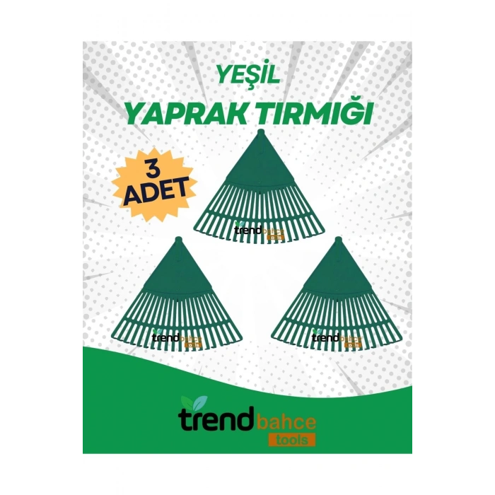 PLASTİK YEŞİL BAHÇE TIRMIĞI (3LÜ SET)