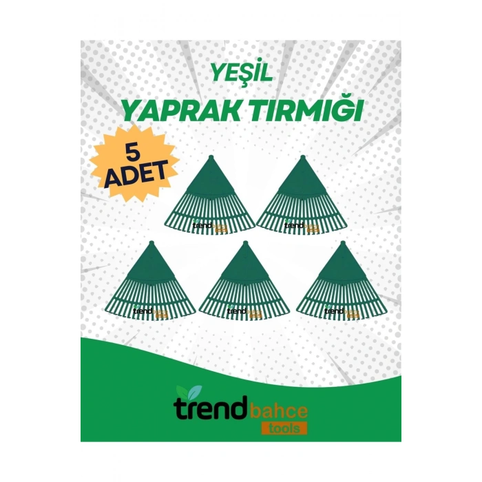 PLASTİK YEŞİL BAHÇE TIRMIĞI (5Lİ SET)