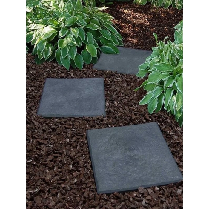 Taş Görünümlü Adım Taşı PVC Bahçe Yürüyüş Yolu Antrasit Renk