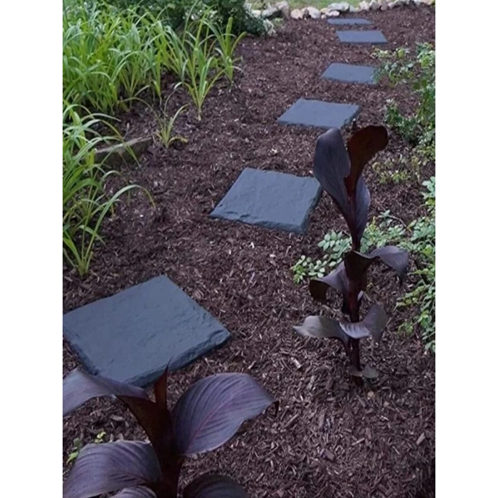 Taş Görünümlü Adım Taşı PVC Bahçe Yürüyüş Yolu Antrasit Renk