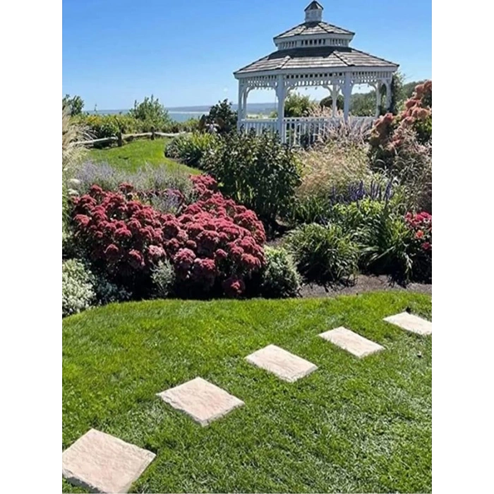 Taş Görünümlü Adım Taşı PVC Bahçe Yürüyüş Yolu Bej Renk