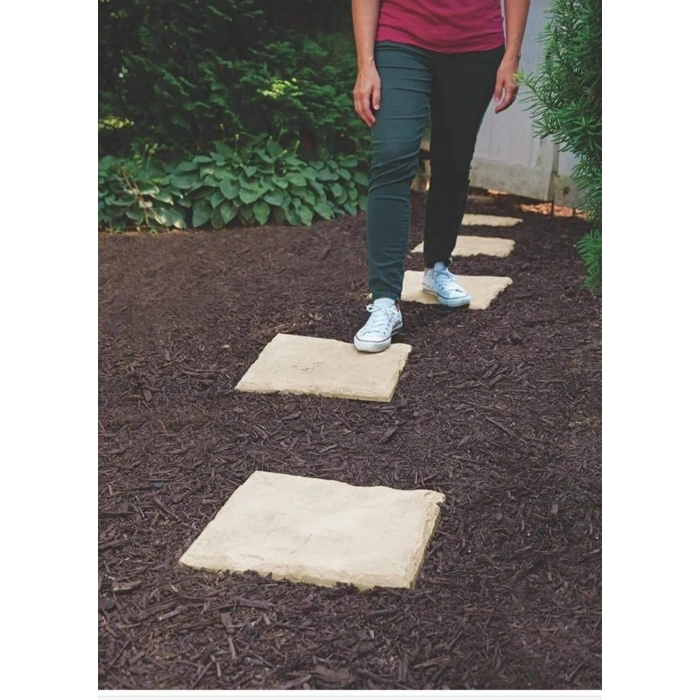 Taş Görünümlü Adım Taşı PVC Bahçe Yürüyüş Yolu Bej Renk