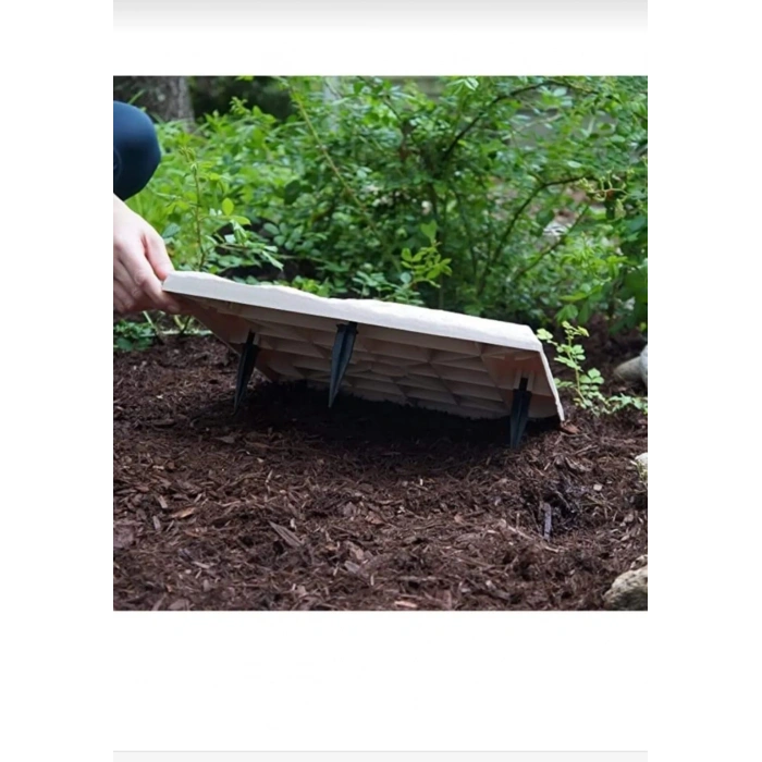 Taş Görünümlü Adım Taşı PVC Bahçe Yürüyüş Yolu Bej Renk