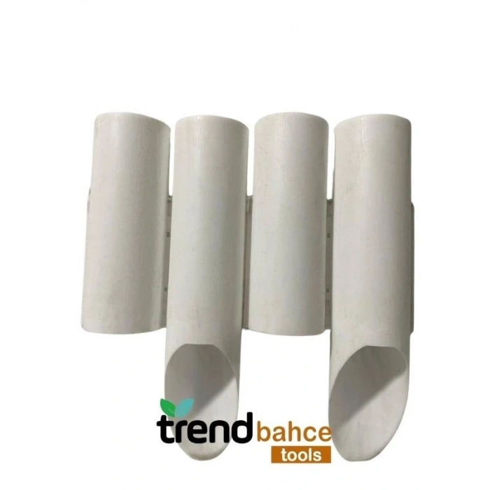 Trendbahce Ahşap Görünümlü Çim Bordürü 2.3 METRE Çim Ayırıcı Beyaz