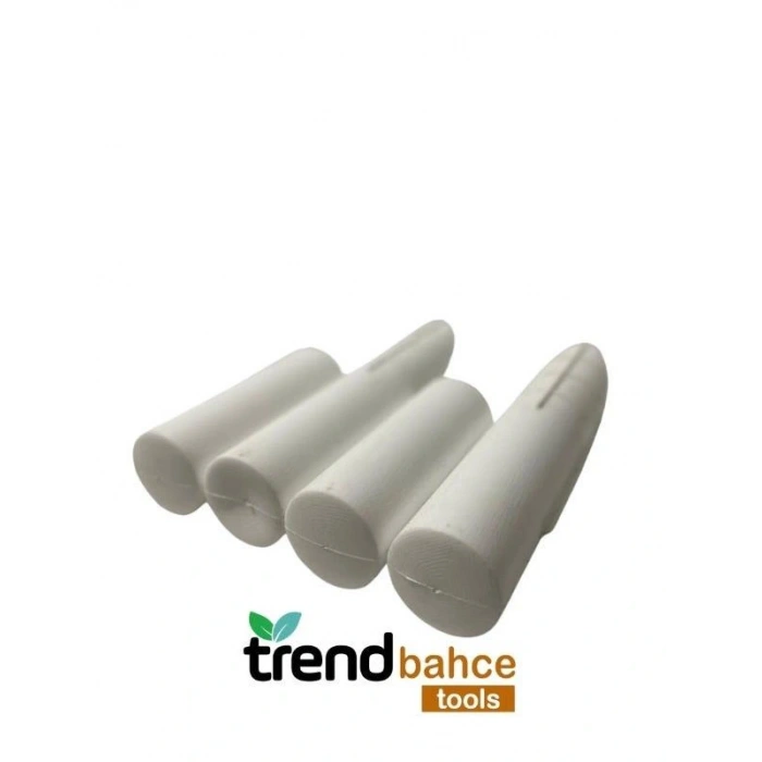 Trendbahce Ahşap Görünümlü Çim Bordürü 2.3 METRE Çim Ayırıcı Beyaz