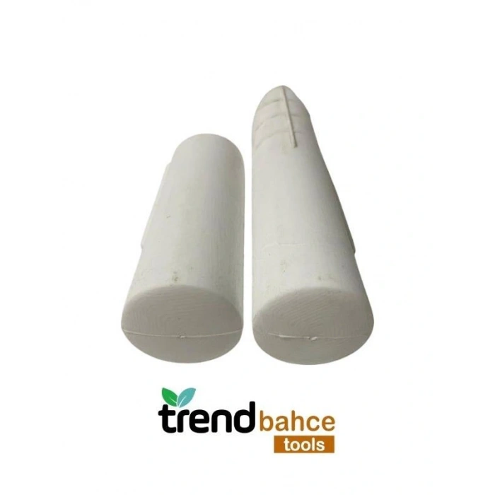 Trendbahce Ahşap Görünümlü Çim Bordürü 2.3 METRE Çim Ayırıcı Beyaz