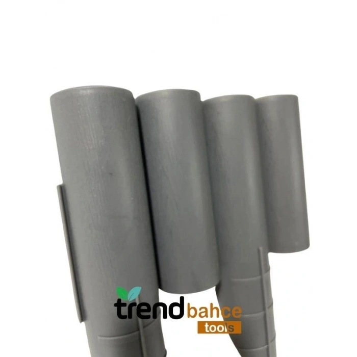 Trendbahce Ahşap Görünümlü Çim Bordürü 2.3 METRE Çim Ayırıcı Gri