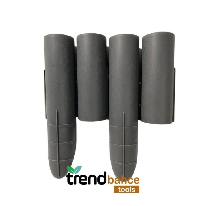 Trendbahce Ahşap Görünümlü Çim Bordürü 2.3 METRE Çim Ayırıcı Gri