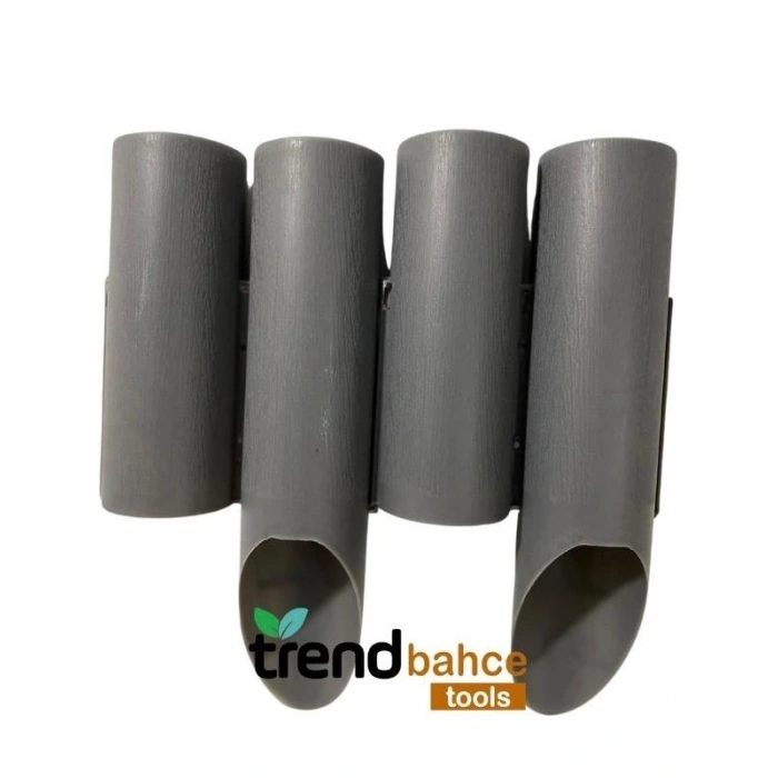 Trendbahce Ahşap Görünümlü Çim Bordürü 2.3 METRE Çim Ayırıcı Gri