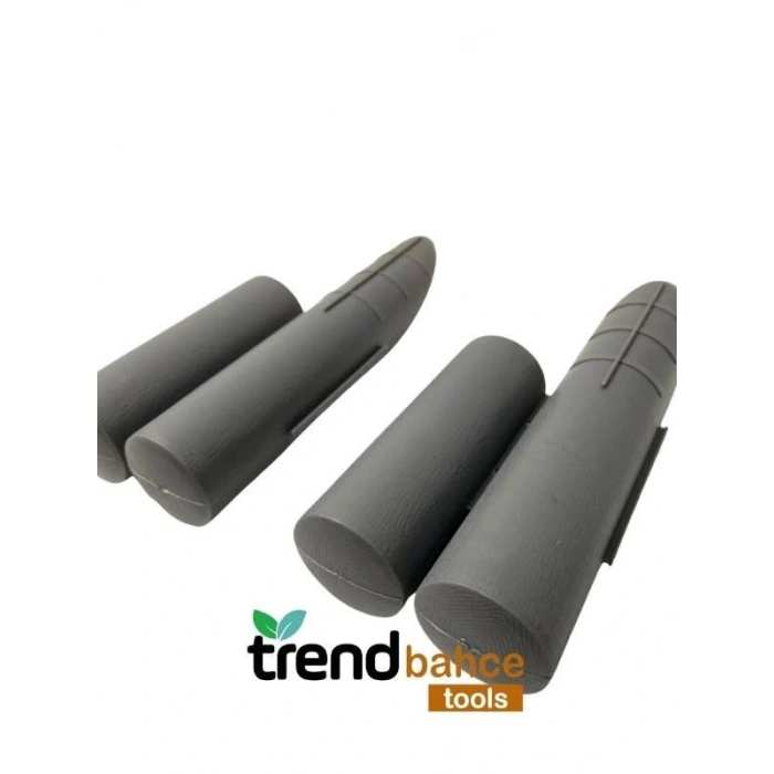 Trendbahce Ahşap Görünümlü Çim Bordürü 2.3 METRE Çim Ayırıcı Gri