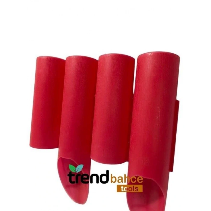 Trendbahce Ahşap Görünümlü Çim Bordürü 2.3 METRE Çim Ayırıcı Kırmızı