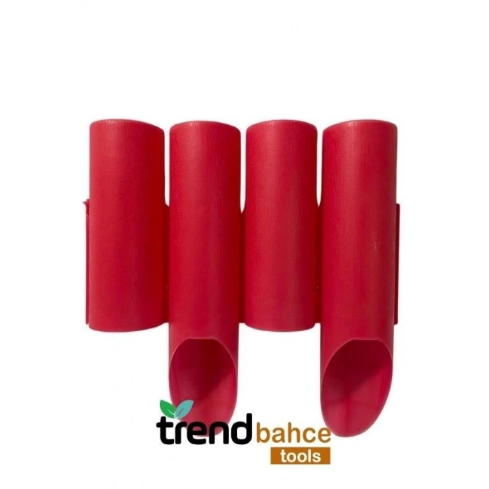 Trendbahce Ahşap Görünümlü Çim Bordürü 2.3 METRE Çim Ayırıcı Kırmızı