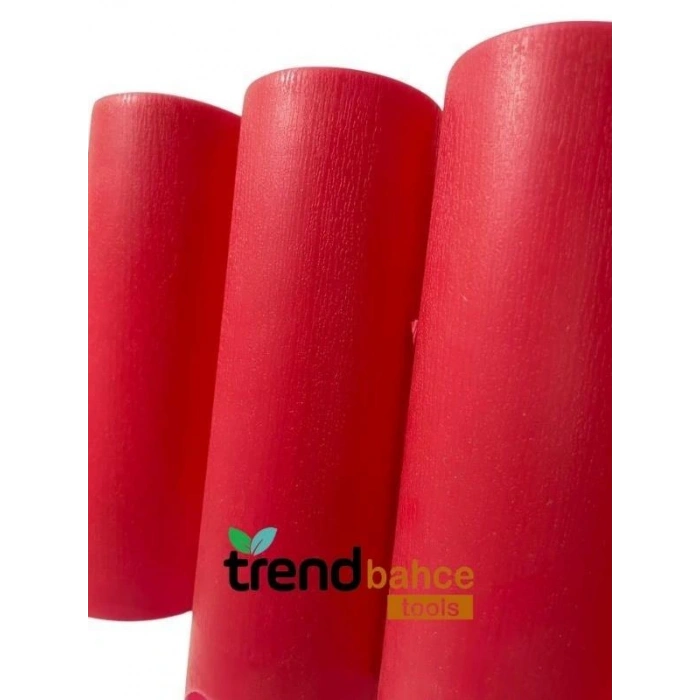 Trendbahce Ahşap Görünümlü Çim Bordürü 2.3 METRE Çim Ayırıcı Kırmızı