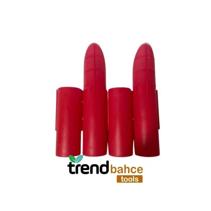 Trendbahce Ahşap Görünümlü Çim Bordürü 2.3 METRE Çim Ayırıcı Kırmızı