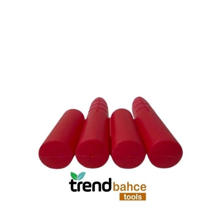 Trendbahce Ahşap Görünümlü Çim Bordürü 2.3 METRE Çim Ayırıcı Kırmızı