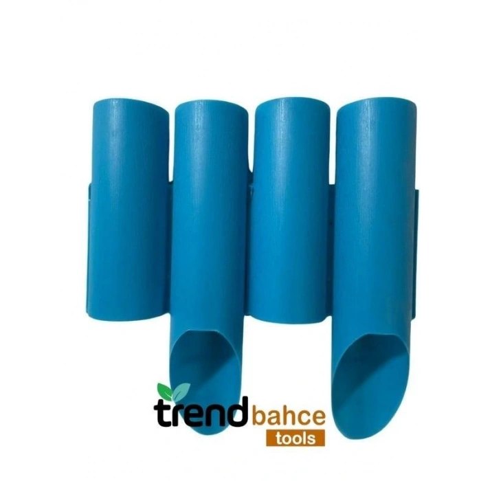 Trendbahce Ahşap Görünümlü Çim Bordürü 2.3 METRE Çim Ayırıcı Mavi