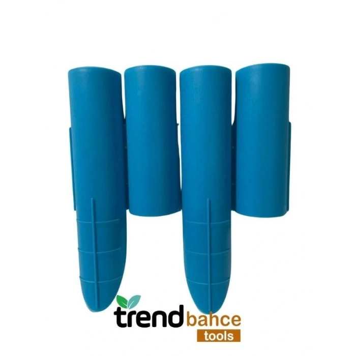 Trendbahce Ahşap Görünümlü Çim Bordürü 2.3 METRE Çim Ayırıcı Mavi