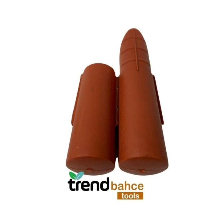 Trendbahce Ahşap Görünümlü Çim Bordürü 2.3 METRE Çim Ayırıcı Turuncu