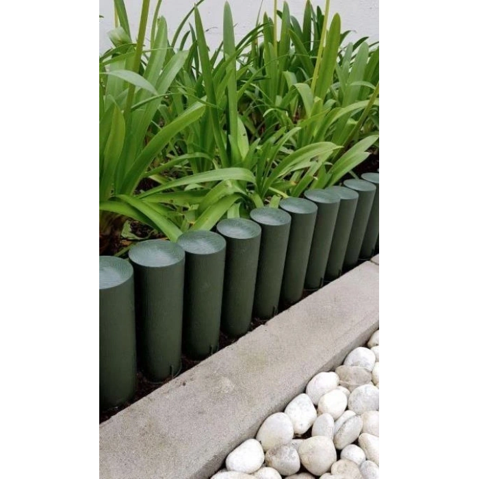 Trendbahce PLASTİK Çim Bordürü 2.3 METRE Çim Ayırıcı YEŞİL