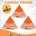 PLASTİK TURUNCU BAHÇE TIRMIĞI (3LÜ SET)