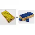 Reindeer moss mavi-sarı 2li set şoklanmış norveç yosunu