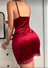 KIRMIZI KADİFE GECELİK