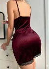 BORDO KADİFE GECELİK