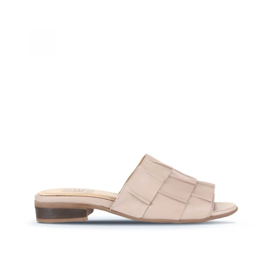 Shoes Gri Deri Kadın Topuklu Terlik 01wn5101