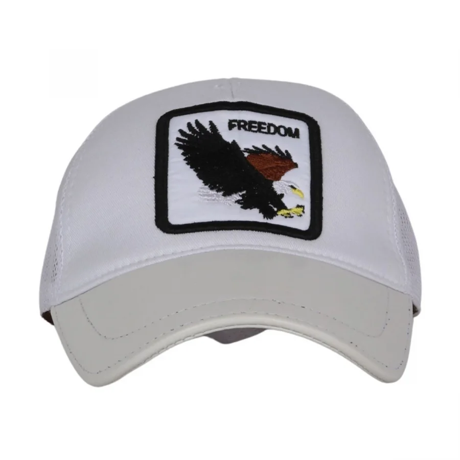 Beyaz Deri-kumaş-freedom Erkek Şapka 01mspk1004