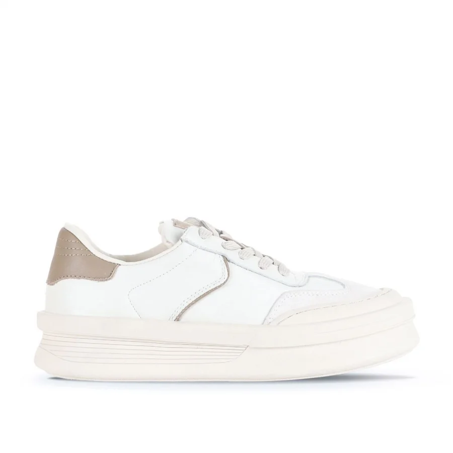 Bej Süet-Deri Kadın Sneakers