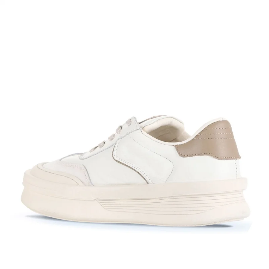Bej Süet-Deri Kadın Sneakers