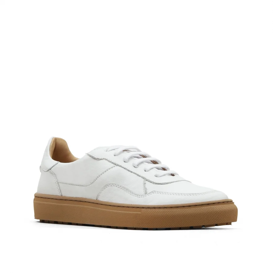 Beyaz Deri Kadın Spor Ayakkabı