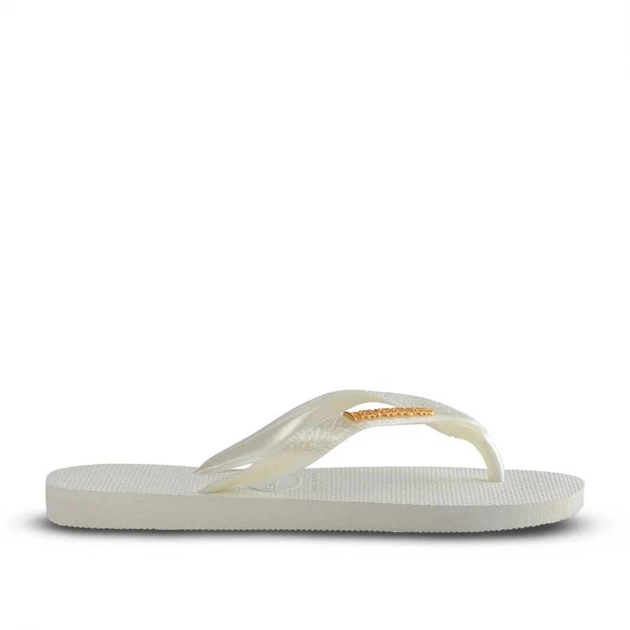 Beyaz Havaianas Havaianas Metal Logolu Kadın Terlik