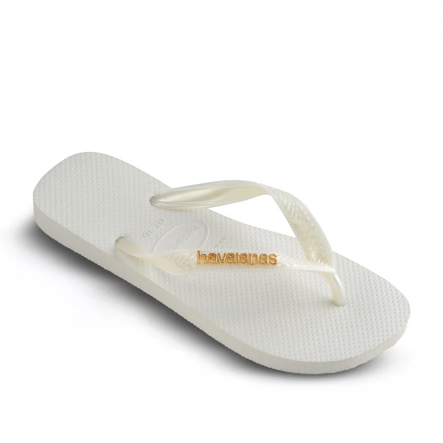 Beyaz Havaianas Havaianas Metal Logolu Kadın Terlik