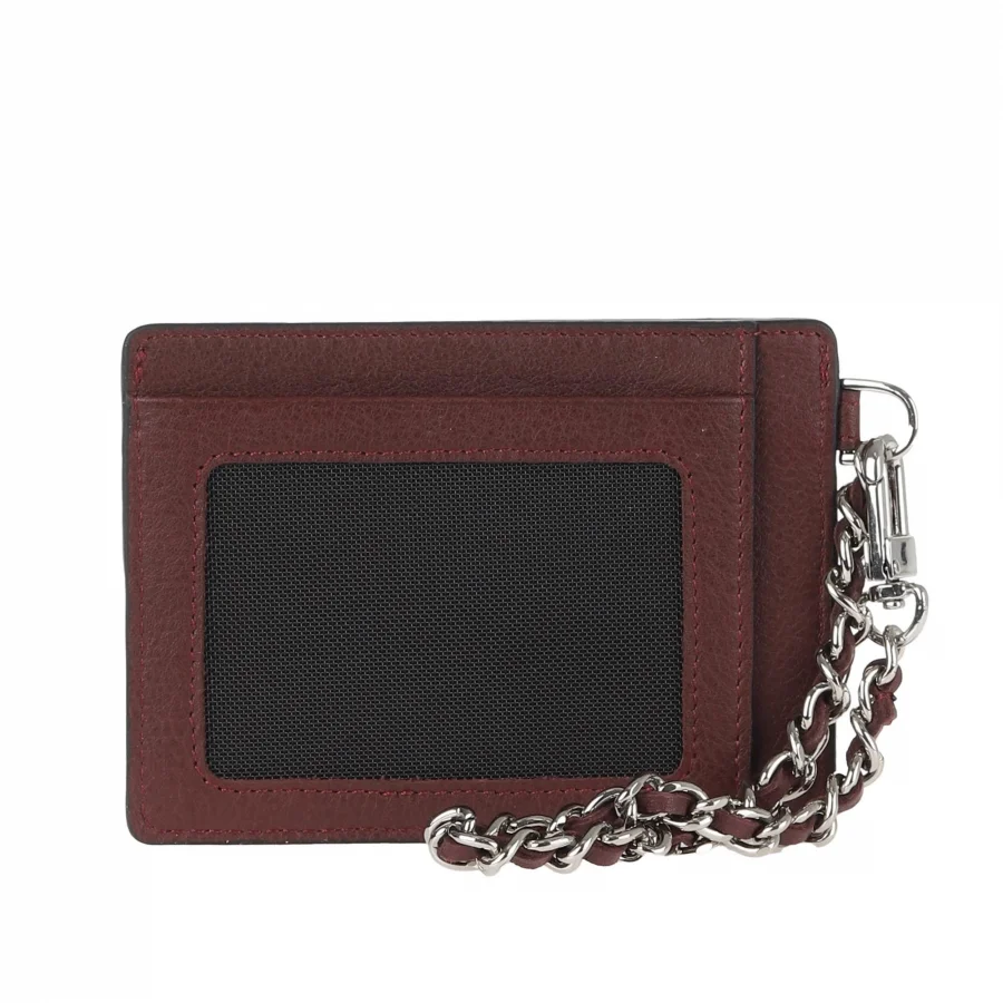 Bordo Koyu Deri Unisex Kartlık