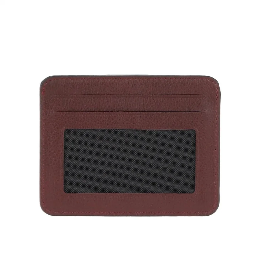 Bordo Koyu Deri Unisex Kartlık