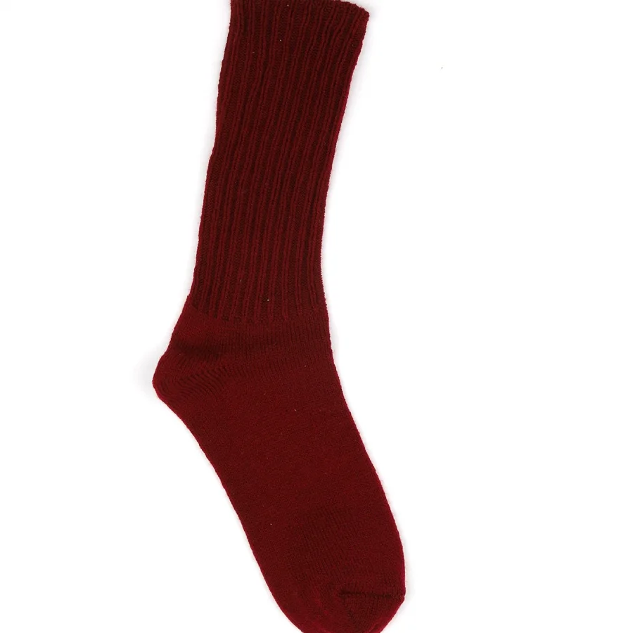 Bordo Yün Çorap